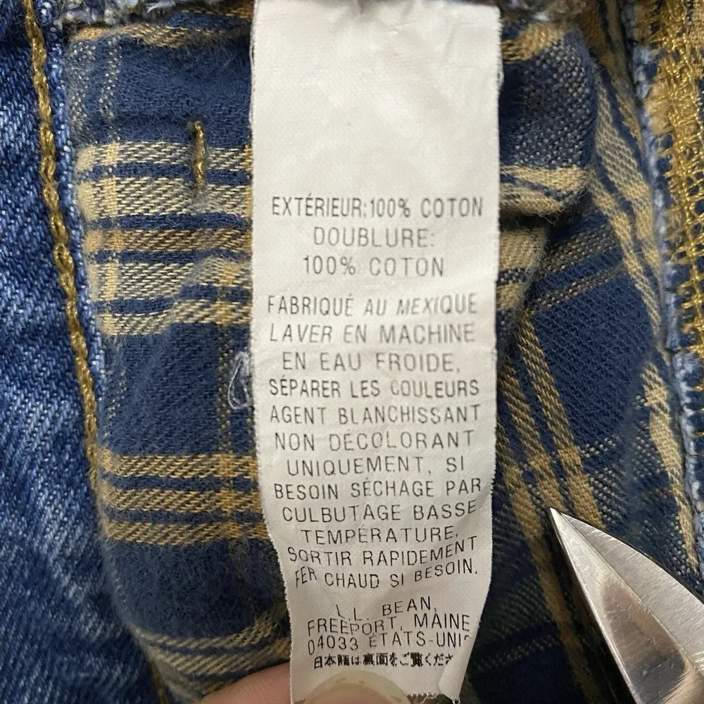 L.L.Bean Men's Classic Fit Straight Blue Denim Jeans Lined 5-Pocket